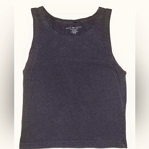 Black simple, brandy, Melville tank top. High neckline, crop top.